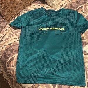Under armour Kids Teal Short Sleeve Tee youth medium